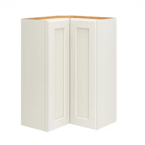 Diamond Express Macaulay 36-in W x 36-in H x 12-in D White L-shaped Corner Wall Fully Assembled Plywood Cabinet (Recessed Panel Square Style)