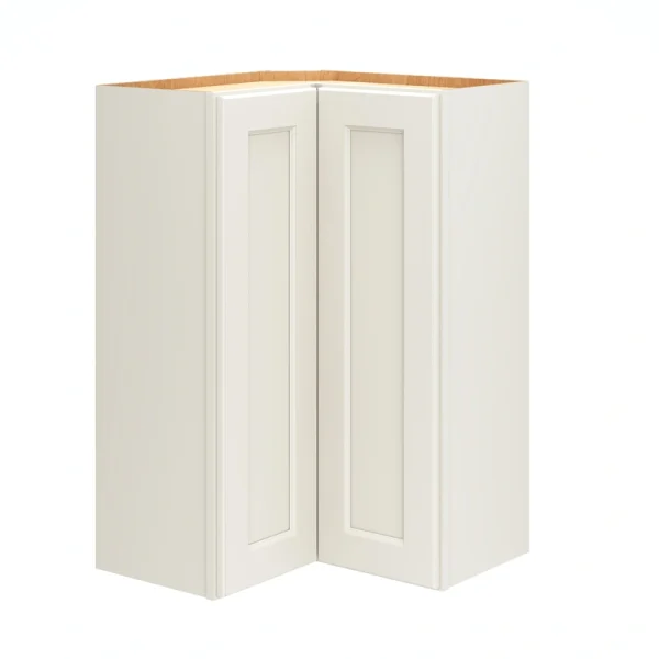 Diamond Express Macaulay 36-in W x 36-in H x 12-in D White L-shaped Corner Wall Fully Assembled Plywood Cabinet (Recessed Panel Square Style)
