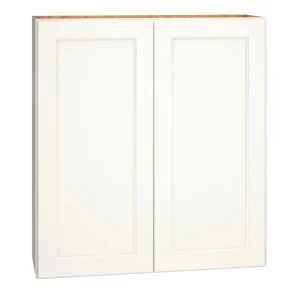 Diamond Express Macaulay 36-in W x 39-in H x 12-in D White Wall Fully Assembled Plywood Cabinet (Recessed Panel Square Door Style)