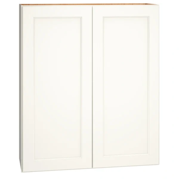 Diamond Express Macaulay 36-in W x 42-in H x 12-in D White Wall Fully Assembled Plywood Cabinet (Recessed Panel Square Door Style)