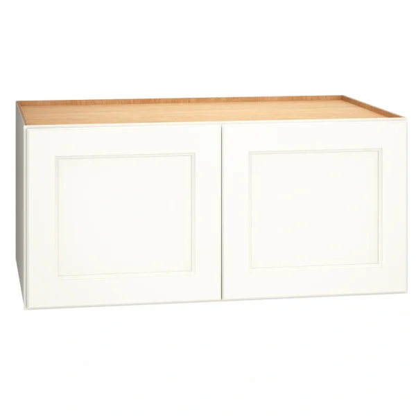 Diamond Express Macaulay 39-in W x 18-in H x 24-in D White Wall Fully Assembled Plywood Cabinet (Recessed Panel Square Door Style)