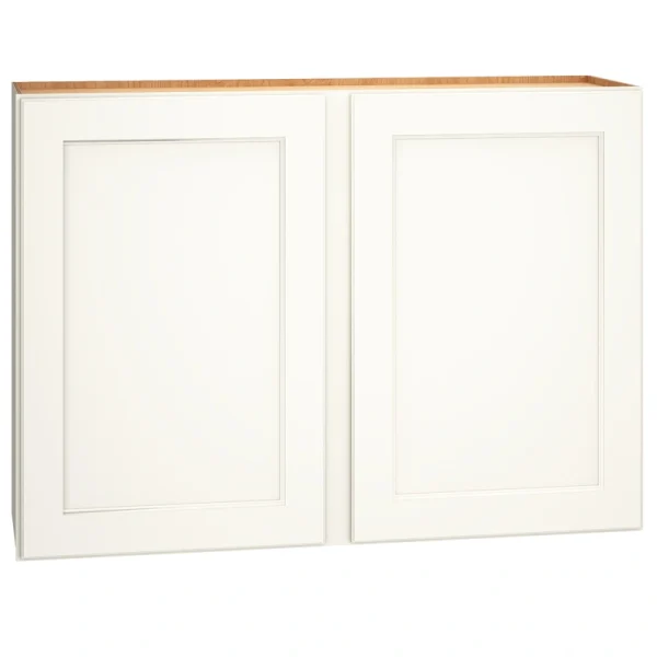Diamond Express Macaulay 42-in W x 30-in H x 12-in D White Wall Fully Assembled Plywood Cabinet (Recessed Panel Square Door Style)