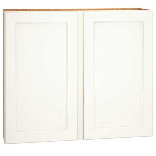 Diamond Express Macaulay 42-in W x 36-in H x 12-in D White Wall Fully Assembled Plywood Cabinet (Recessed Panel Square Door Style)