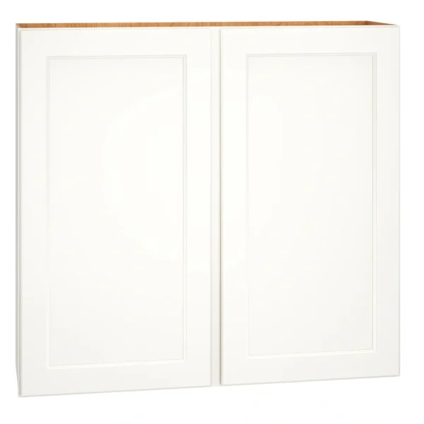 Diamond Express Macaulay 42-in W x 39-in H x 12-in D White Wall Fully Assembled Plywood Cabinet (Recessed Panel Square Door Style)