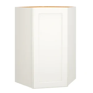 Diamond Express Macaulay 42-in W x 42-in H x 24-in D White Diagonal Corner Wall Fully Assembled Plywood Cabinet (Recessed Panel Square Style)