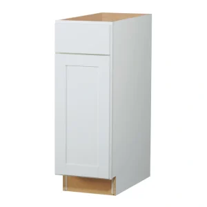 Diamond NOW Arcadia 12-in W x 35-in H x 23.75-in D White 1-Drawer Base Fully Assembled Cabinet (Recessed Panel Shaker Style)