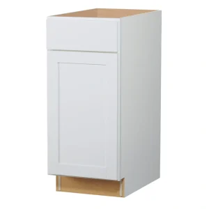 Diamond NOW Arcadia 15-in W x 35-in H x 23.75-in D White 1-Drawer Base Fully Assembled Cabinet (Recessed Panel Shaker Style)
