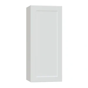 Diamond NOW Arcadia 15-in W x 36-in H x 12-in D White Wall Fully Assembled Cabinet (Recessed Panel Shaker Door Style)