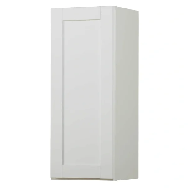 Diamond NOW Arcadia 18-in W x 30-in H x 12-in D White Wall Fully Assembled Cabinet (Recessed Panel Shaker Door Style)