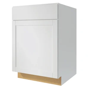 Diamond NOW Arcadia 21-in W x 35-in H x 23.75-in D White 1-Drawer Base Fully Assembled Cabinet (Recessed Panel Shaker Style)