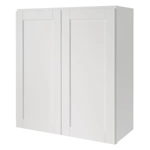 Diamond NOW Arcadia 27-in W x 30-in H x 12-in D White Wall Fully Assembled Cabinet (Recessed Panel Shaker Door Style)