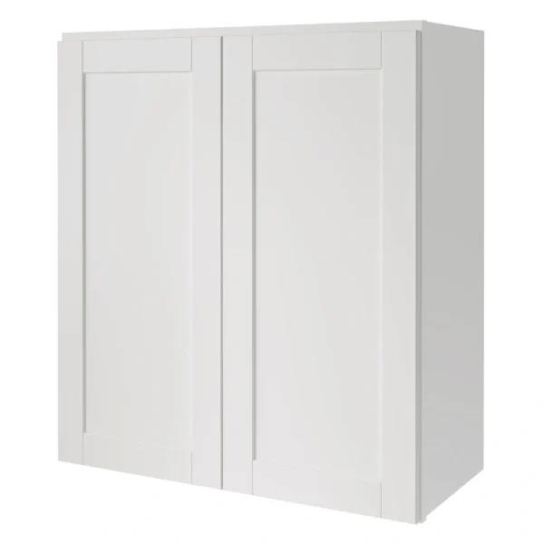 Diamond NOW Arcadia 27-in W x 30-in H x 12-in D White Wall Fully Assembled Cabinet (Recessed Panel Shaker Door Style)