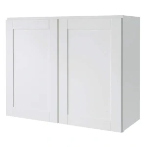 Diamond NOW Arcadia 30-in W x 24-in H x 12-in D White Wall Fully Assembled Cabinet (Recessed Panel Shaker Door Style)