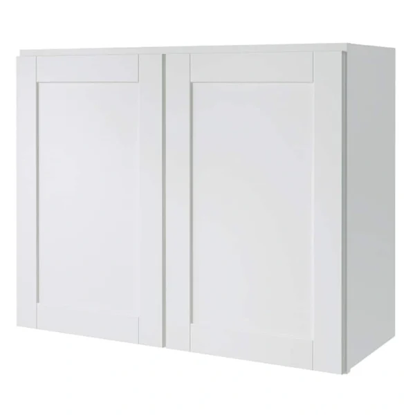 Diamond NOW Arcadia 30-in W x 24-in H x 12-in D White Wall Fully Assembled Cabinet (Recessed Panel Shaker Door Style)