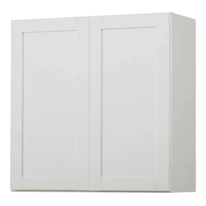 Diamond NOW Arcadia 30-in W x 30-in H x 12-in D White Wall Fully Assembled Cabinet (Recessed Panel Shaker Door Style)