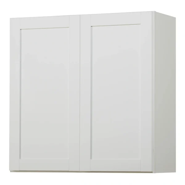 Diamond NOW Arcadia 30-in W x 30-in H x 12-in D White Wall Fully Assembled Cabinet (Recessed Panel Shaker Door Style)