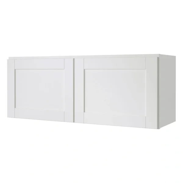 Diamond NOW Arcadia 36-in W x 14-in H x 12-in D White Wall Fully Assembled Cabinet (Recessed Panel Shaker Door Style)