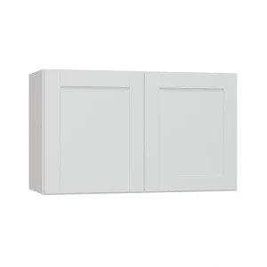 Diamond NOW Arcadia 36-in W x 18-in H x 12-in D White Wall Fully Assembled Cabinet (Recessed Panel Shaker Door Style)
