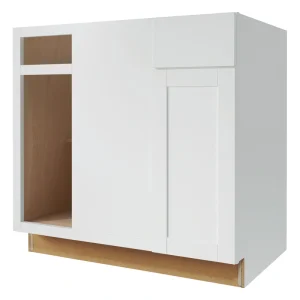 Diamond NOW Arcadia 36-in W x 35-in H x 23.75-in D White Blind 1-Drawer Corner Base Fully Assembled Cabinet (Recessed Panel Shaker Style)