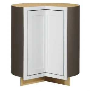 Diamond NOW Arcadia 36-in W x 35-in H x 23.75-in D White Lazy Susan Corner Base Fully Assembled Cabinet (Recessed Panel Shaker Style)