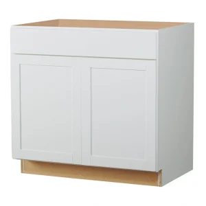 Diamond NOW Arcadia 36-in W x 35-in H x 23.75-in D White Sink Base Fully Assembled Cabinet (Recessed Panel Shaker Style)