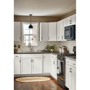 Diamond NOW Arcadia 9-in W x 30-in H x 12-in D White Wall Fully Assembled Cabinet (Recessed Panel Shaker Door Style)