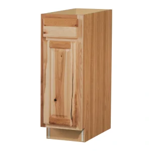 Diamond NOW Denver 12-in W x 35-in H x 23.75-in D Natural Rustic Hickory 1-Drawer Base Fully Assembled Cabinet (Raised Panel Square Style)