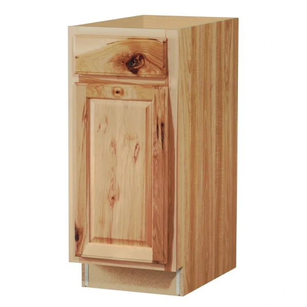 Diamond NOW Denver 15-in W x 35-in H x 23.75-in D Natural Rustic Hickory 1-Drawer Base Fully Assembled Cabinet (Raised Panel Square Style)