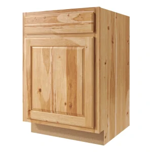 Diamond NOW Denver 21-in W x 35-in H x 23.75-in D Natural Rustic Hickory 1-Drawer Base Fully Assembled Cabinet (Raised Panel Square Style)