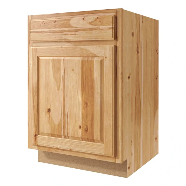 Diamond NOW Denver 21-in W x 35-in H x 23.75-in D Natural Rustic Hickory 1-Drawer Base Fully Assembled Cabinet (Raised Panel Square Style)