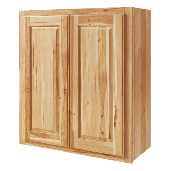 Diamond NOW Denver 27-in W x 30-in H x 12-in D Natural Rustic Hickory Wall Fully Assembled Cabinet (Raised Panel Square Door Style)