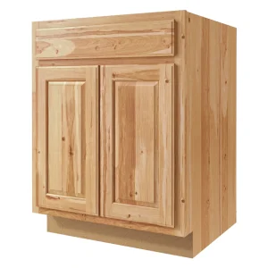 Diamond NOW Denver 27-in W x 35-in H x 23.75-in D Natural Rustic Hickory 1-Drawer Base Fully Assembled Cabinet (Raised Panel Square Style)