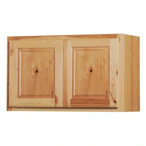 Diamond NOW Denver 30-in W x 18-in H x 12-in D Natural Rustic Hickory Wall Fully Assembled Cabinet (Raised Panel Square Door Style)