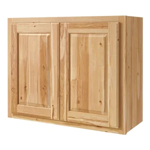 Diamond NOW Denver 30-in W x 24-in H x 12-in D Natural Rustic Hickory Wall Fully Assembled Cabinet (Raised Panel Square Door Style)