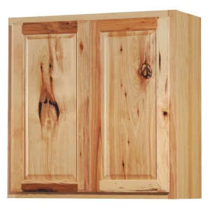 Diamond NOW Denver 30-in W x 36-in H x 12-in D Natural Rustic Hickory Wall Fully Assembled Cabinet (Raised Panel Square Door Style)