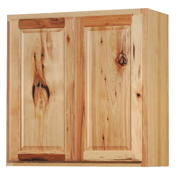 Diamond NOW Denver 30-in W x 36-in H x 12-in D Natural Rustic Hickory Wall Fully Assembled Cabinet (Raised Panel Square Door Style)