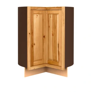 Diamond NOW Denver 36-in W x 35-in H x 23.75-in D Natural Rustic Hickory Lazy Susan Corner Base Fully Assembled Cabinet (Raised Panel Square Style)