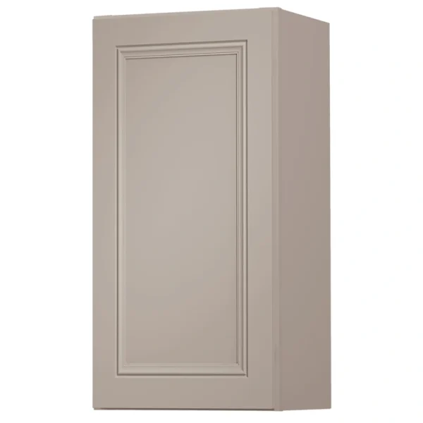 Diamond NOW Wintucket 15-in W x 30-in H x 12-in D Cloud Gray Wall Fully Assembled Cabinet (Recessed Panel Square Door Style)