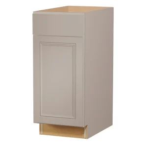 Diamond NOW Wintucket 15-in W x 35-in H x 23.75-in D Cloud Gray 1-Drawer Base Fully Assembled Cabinet (Recessed Panel Square Style)