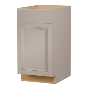 Diamond NOW Wintucket 18-in W x 35-in H x 23.75-in D Cloud Gray 1-Drawer Base Fully Assembled Cabinet (Recessed Panel Square Style)