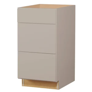 Diamond NOW Wintucket 18-in W x 35-in H x 23.75-in D Cloud Gray 3-Drawers Base Fully Assembled Cabinet (Recessed Panel Style)