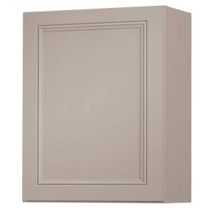 Diamond NOW Wintucket 24-in W x 30-in H x 12-in D Cloud Gray Wall Fully Assembled Cabinet (Recessed Panel Square Door Style)