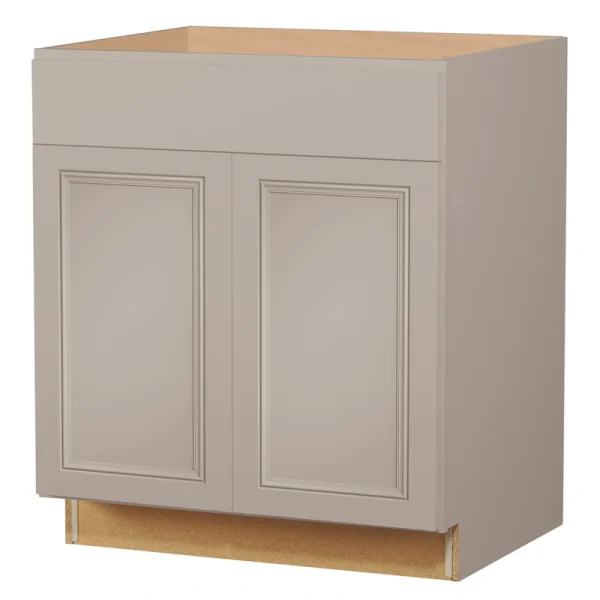 Diamond NOW Wintucket 27-in W x 35-in H x 23.75-in D Cloud Gray 1-Drawer Base Fully Assembled Cabinet (Recessed Panel Square Style)