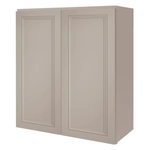 Diamond NOW Wintucket 27-in W x 36-in H x 12-in D Cloud Gray Wall Fully Assembled Cabinet (Recessed Panel Square Door Style)
