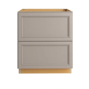 Diamond NOW Wintucket 30-in W x 35-in H x 23.75-in D Cloud Gray 2-Drawers Base Fully Assembled Cabinet (Recessed Panel Style)