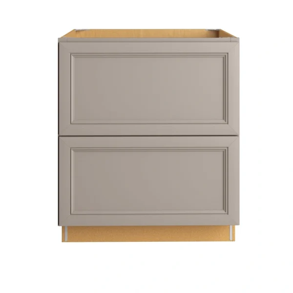 Diamond NOW Wintucket 30-in W x 35-in H x 23.75-in D Cloud Gray 2-Drawers Base Fully Assembled Cabinet (Recessed Panel Style)