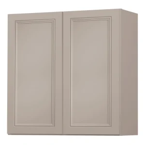 Diamond NOW Wintucket 30-in W x 36-in H x 12-in D Cloud Gray Wall Fully Assembled Cabinet (Recessed Panel Square Door Style)