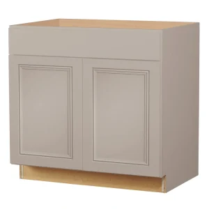 Diamond NOW Wintucket 36-in W x 35-in H x 23.75-in D Cloud Gray 1-Drawer Base Fully Assembled Cabinet (Recessed Panel Square Style)