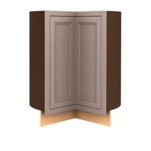 Diamond NOW Wintucket 36-in W x 35-in H x 23.75-in D Cloud Gray Lazy Susan Corner Base Fully Assembled Cabinet (Recessed Panel Square Style)
