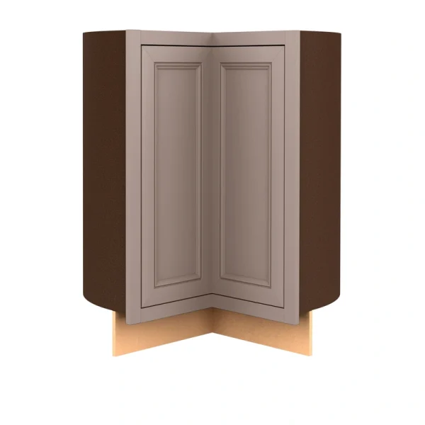 Diamond NOW Wintucket 36-in W x 35-in H x 23.75-in D Cloud Gray Lazy Susan Corner Base Fully Assembled Cabinet (Recessed Panel Square Style)